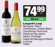 Leopard's Leap Sauv Blanc,Chardonnay,Chenin Blanc,Pinot Noir,Merlot,Pino,Cab Sauv Or Shiraz-750ml