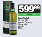Glenfiddich 12 Year Old Special Reserve Single Malt Whisky-750ml