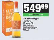 Glenmorangie Highland 12 Year Old Single Malt Scotch Whisky-750ml