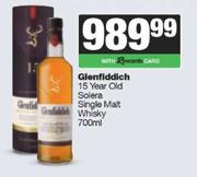 Glenfiddich 15 Year Old Solera Single Malt Whisky-700ml