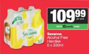 Savanna Alcohol Free Handies-6 x 330ml Per Pack