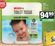 Spar Toilet Rolls 2 Ply 350 Sheets-18s