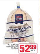 Red Crest Farms Fresh Whole Chicken With Giblets-Per Kg