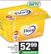 Flora Fat Spread Tub Excl. Gold Assorted-1kg Each