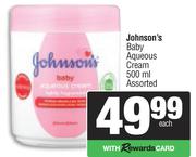 Johnson's Baby Aqueous Cream Assorted-500ml Each