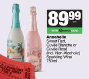 Annabelle Sweet Red,Cuvee Blanche Or Cuvee Rose Sparkling Wine-750ml