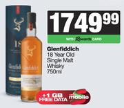 Glenfiddich 18 Year Old Single Malt Whisky-750ml
