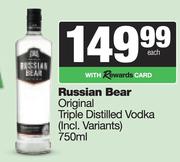 Russian Bear Original Triple Distilled Vodka-750ml