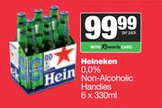 Heineken 0.0% Non Alcoholic Handies-6 x 330ml