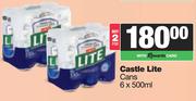 Castle Lite Cans-For 2 x 6 x 500ml
