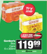 Gordon's Bos Cans-6 x 300ml Per Pack