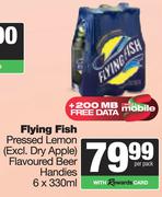 Flying Fish Pressed Lemon Flavoured Beer Handies-6 x 330ml