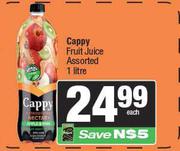 Cappy Fruit Juice Assorted-1 Ltr
