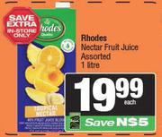 Rhodes Nectar Fruit Juice Assorted-1Ltr
