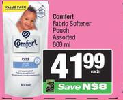 Comfort Fabric Softener Pouch Assorted-800ml