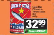 Lucky Star Pilchards In Tomato Sauce Only-400g Each