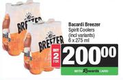 Bacardi Breezer Spirit Coolers-For 2 x 6 x 275ml
