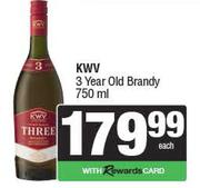 KWV 3 Year Old Brandy-750ml