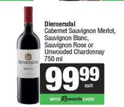 Diemersdal Cab Sauv Merlot,Sauvignon Blanc,Sauvignon Rose Or Unwooded Chardonnay-750ml