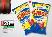 Willards Cheese Curls/Flings Assorted-For 2 x 90g