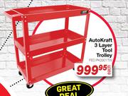 Auto Kraft 3 Layer Tool Trolley FED.PK0001TW