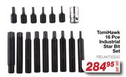 Tomi Hawk 16 Pce Industrial Star Bit Set FED.AKT33242-Per Set