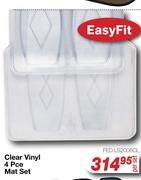 Clear Vinyl 4 Pce Mat Set FED.LS2006CL-Per Set