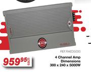 RA 4 Channel Amp 300 x 240 x 5000W REF.RAED5000