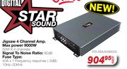 Star Sound Jigsaw 4 CH Amp Max Power 9000W STA.SSAJS90000