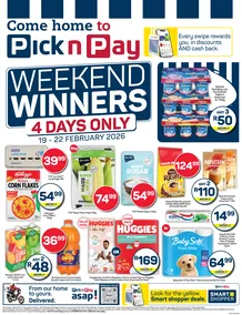 Pick n Pay Gauteng, Mpumalanga, Limpopo, Free State, North West & Northern Cape : Weekend Winners (19 February - 22 February 2026)