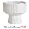 Ribbed Pedestal Flower Pot