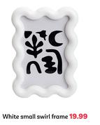 White Small Swirl Frame