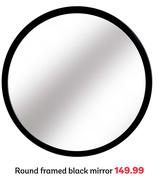 Round Framed Black Mirror