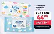    Cuddlesome Baby Wipes-For 2 x 80s