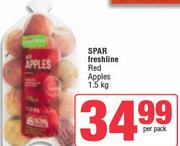 Spar Freshline Red Apples-1.5Kg Per Pack