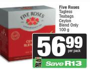 Five Roses Tagless Teabgs Ceylon Blend Only-100g Per Pack