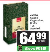 Jacobs Classic  Cappuccino Sticks Assorted-10s Per Pack