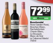 Boschendal Rose,Boschn Blanc,Rachelsfontein Chenin Blanc,Le Bouquet,Blanc De Noir/Cabnt Merlot-750ml