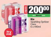 Kix Sparkling Spritzer Cans-For Any 2 x 6 x 440ml