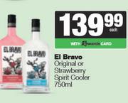 El Bravo Original Or Strawberry Spirit Cooler-750ml Each