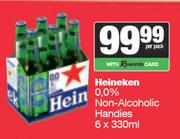 Heineken 0.0% Non Alcoholic Handies-6 x 330ml