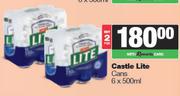 Castle Lite Cans-For 2 x 6 x 500ml