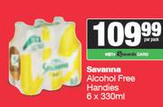 Savanna Alcohol Free Handies-6 x 330ml