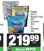 Finish All In 1 Regular Tabs 56s, Quantum 50s, Or Ultimate 45s Pack-Each