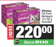 Whiskas Cat Food Multipack Assorted-For Any 2 x 12 x 85g