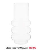    Glass Vase 11 x 10 x 27cm