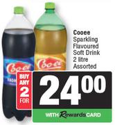 Cooee Sparkling Flavoured Soft Drink Assorted-For Any 2 x 2Ltr