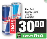 Red Bull Energy Drink Assorted-For Any 2 x 250ml