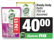 Handy Andy Refill Assorted-For Any 2 x 750ml