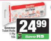 SaveMor Toilet Rolls 1 Ply-10's Pack